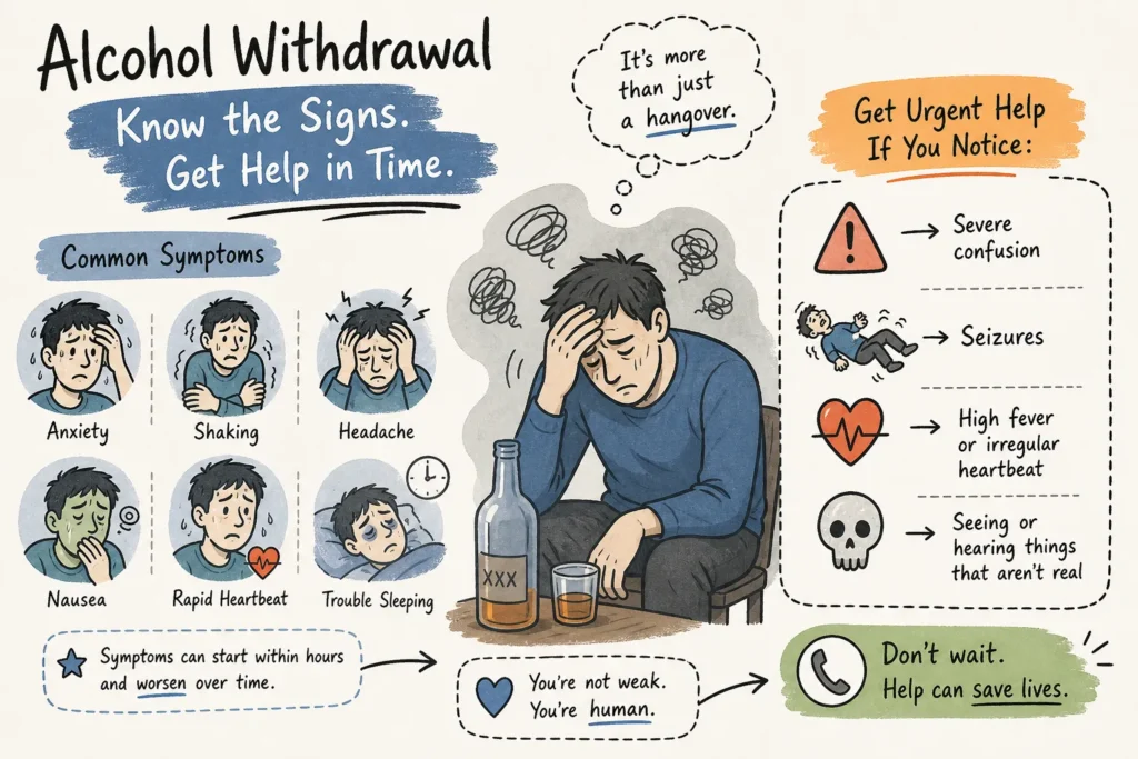 Common Symptoms of Alcohol Dependence Withdrawal | When to Get Help
